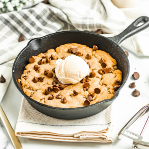 Brown Butter Chocolate Chip Skillet Cookie