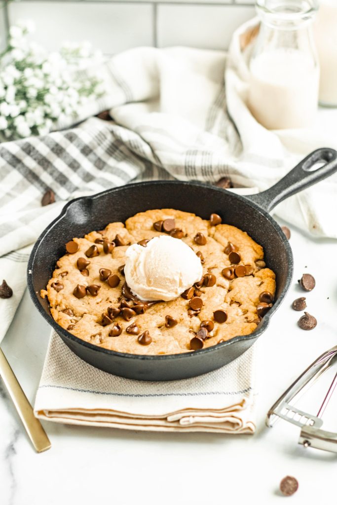 How To Make a Brown Butter Chocolate Chip Skillet Cookie - Chef Savvy