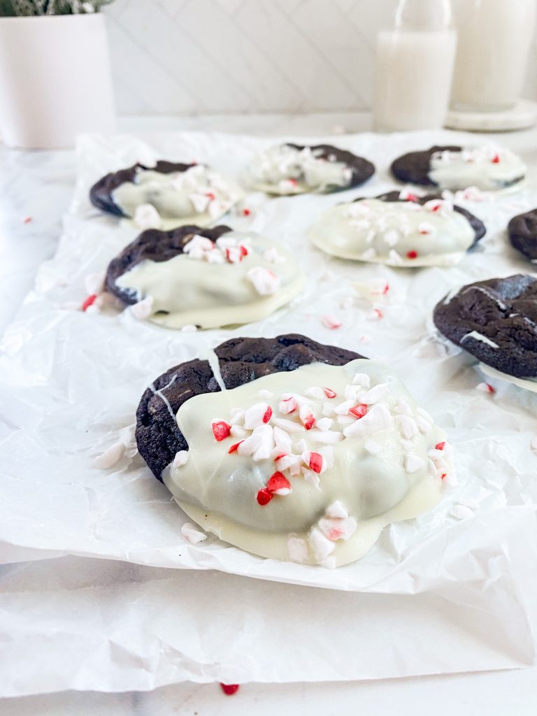 White-Chocolate-Dipped-Peppermint-Chocolate-Cookies