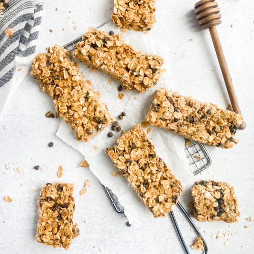 NoBake Chocolate Chip Granola bars Caitlin's Table