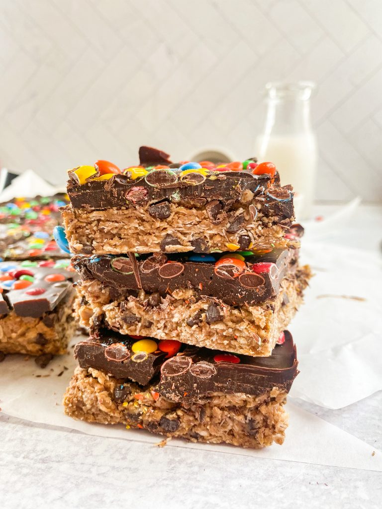 No bake Monster Cookie bars