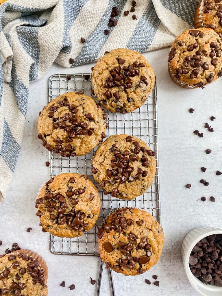 Dairy-Free-Banana Chocolate-Chip-Muffins