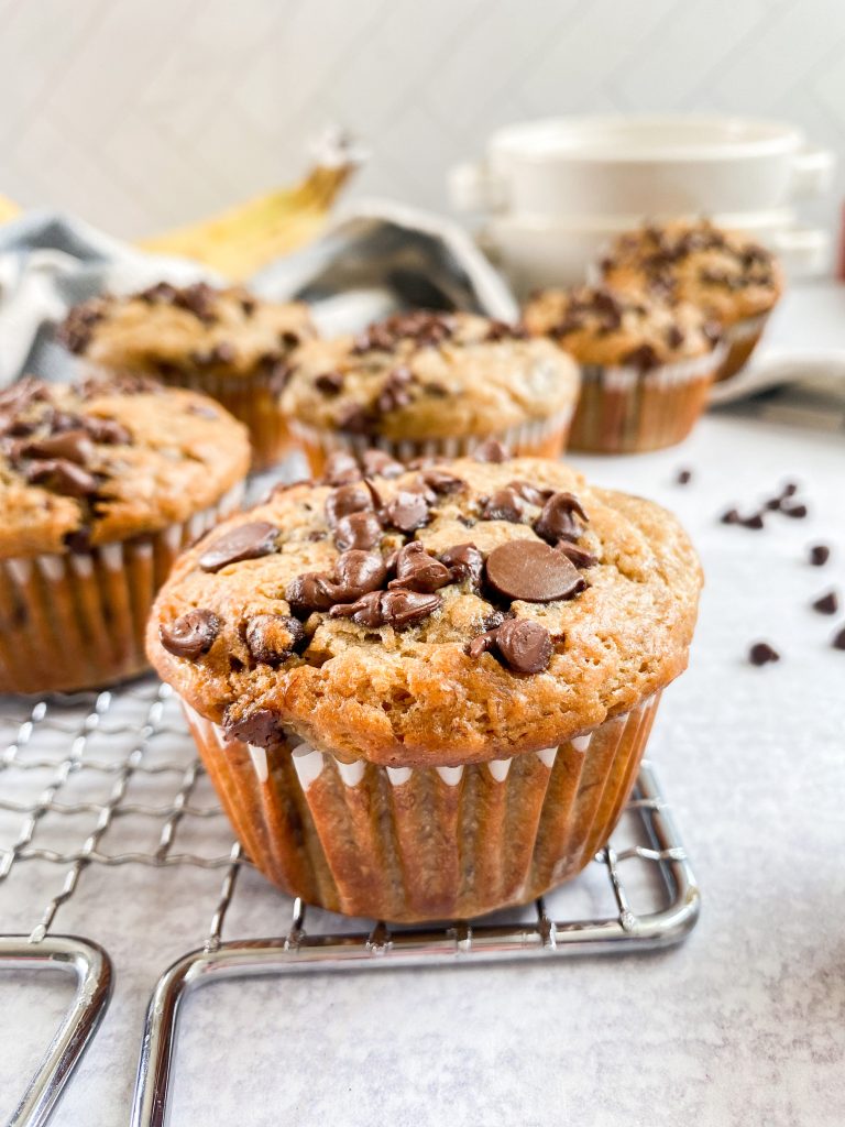 Dairy-Free-Banana Chocolate-Chip-Muffins