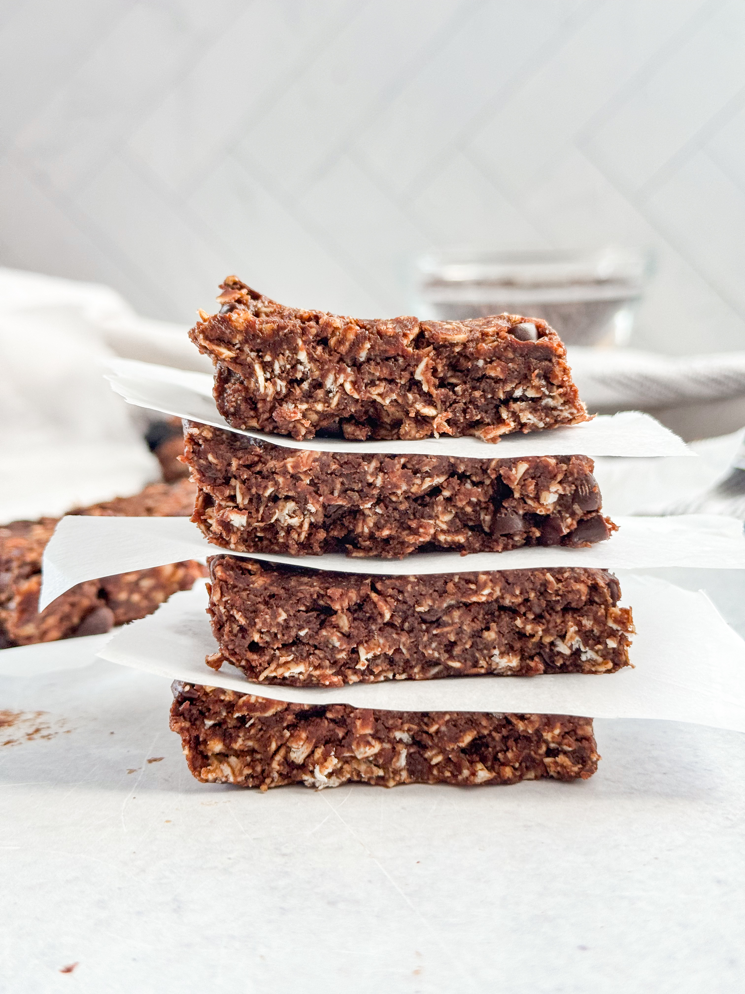 Chocolate-almond-oat bars