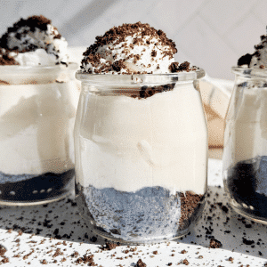High Protein Oreo cheesecake cups