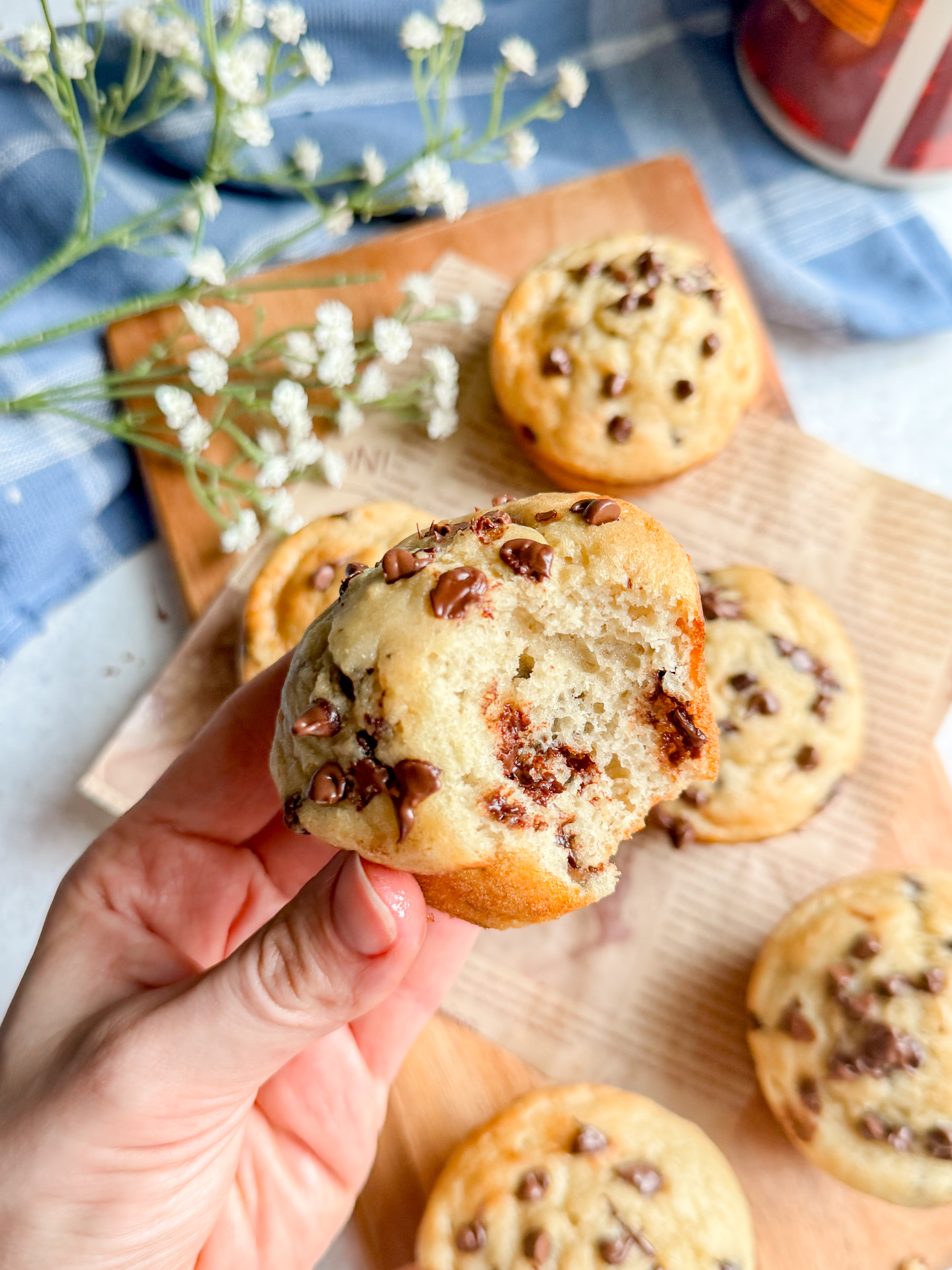chocolate-chip-banana-protein-muffins