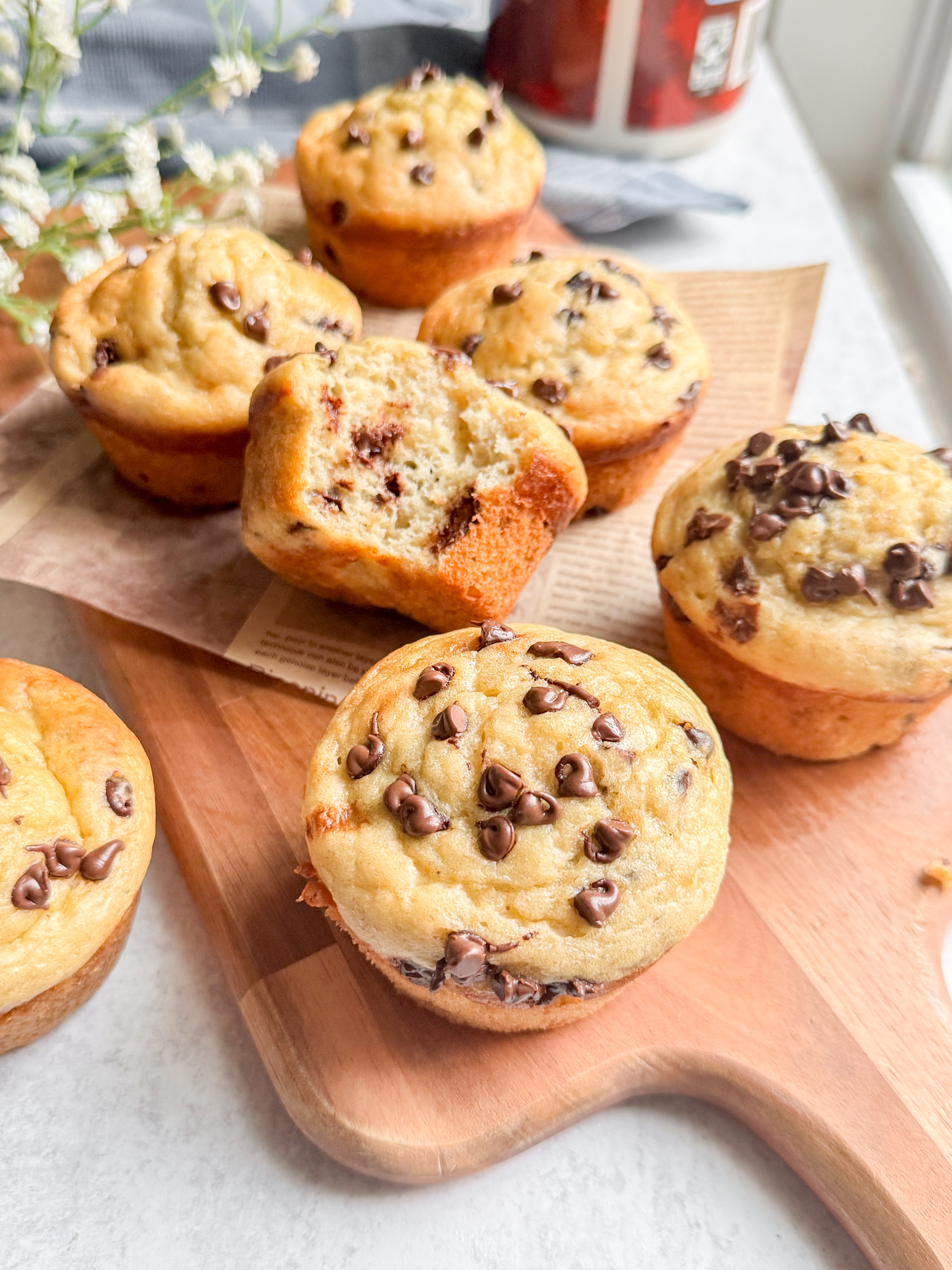 chocolate-chip-banana-protein-muffins