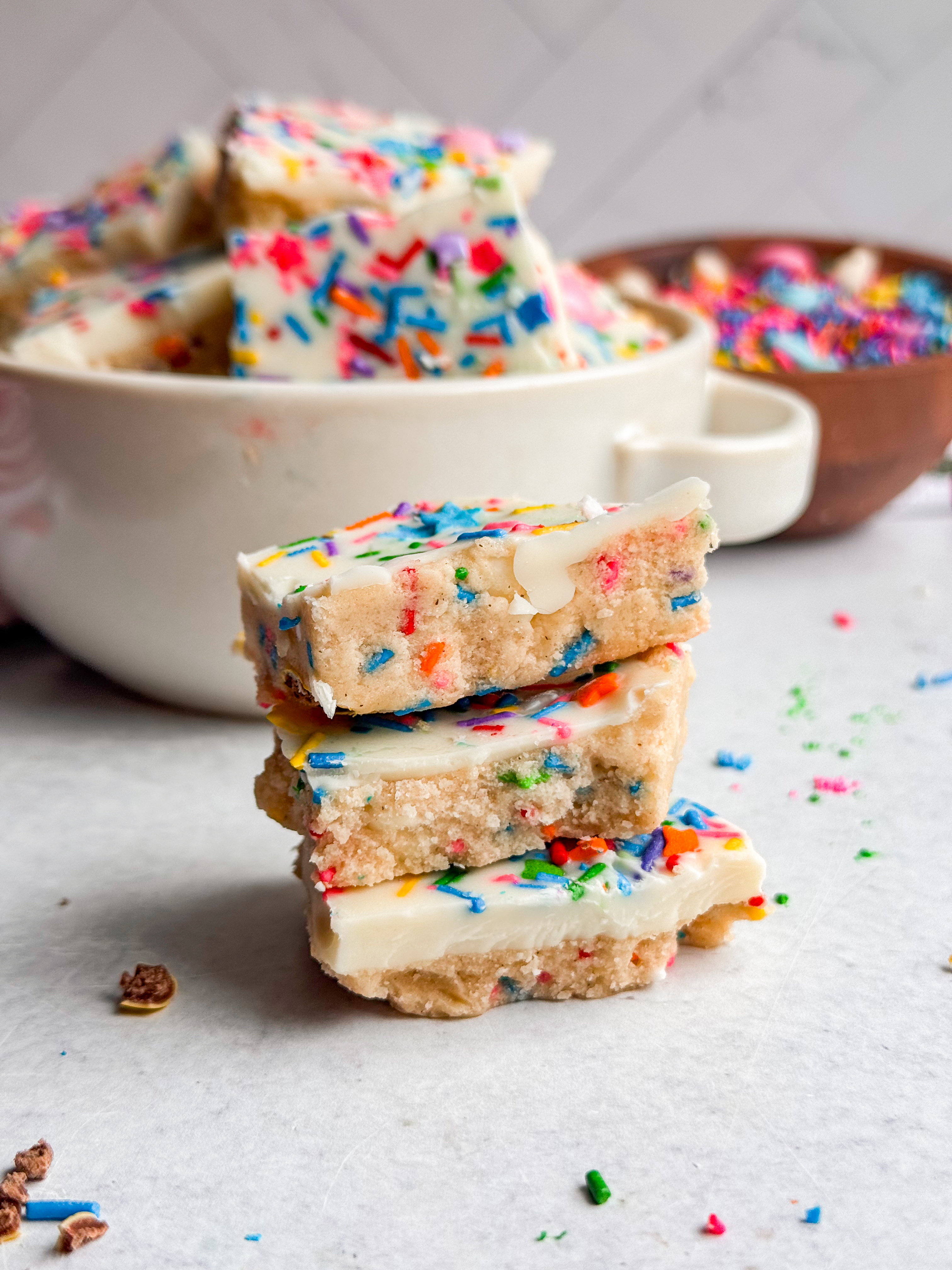 Cake Batter Cookie Dough Bark 4 Cake Batter Cookie Dough Bark 4