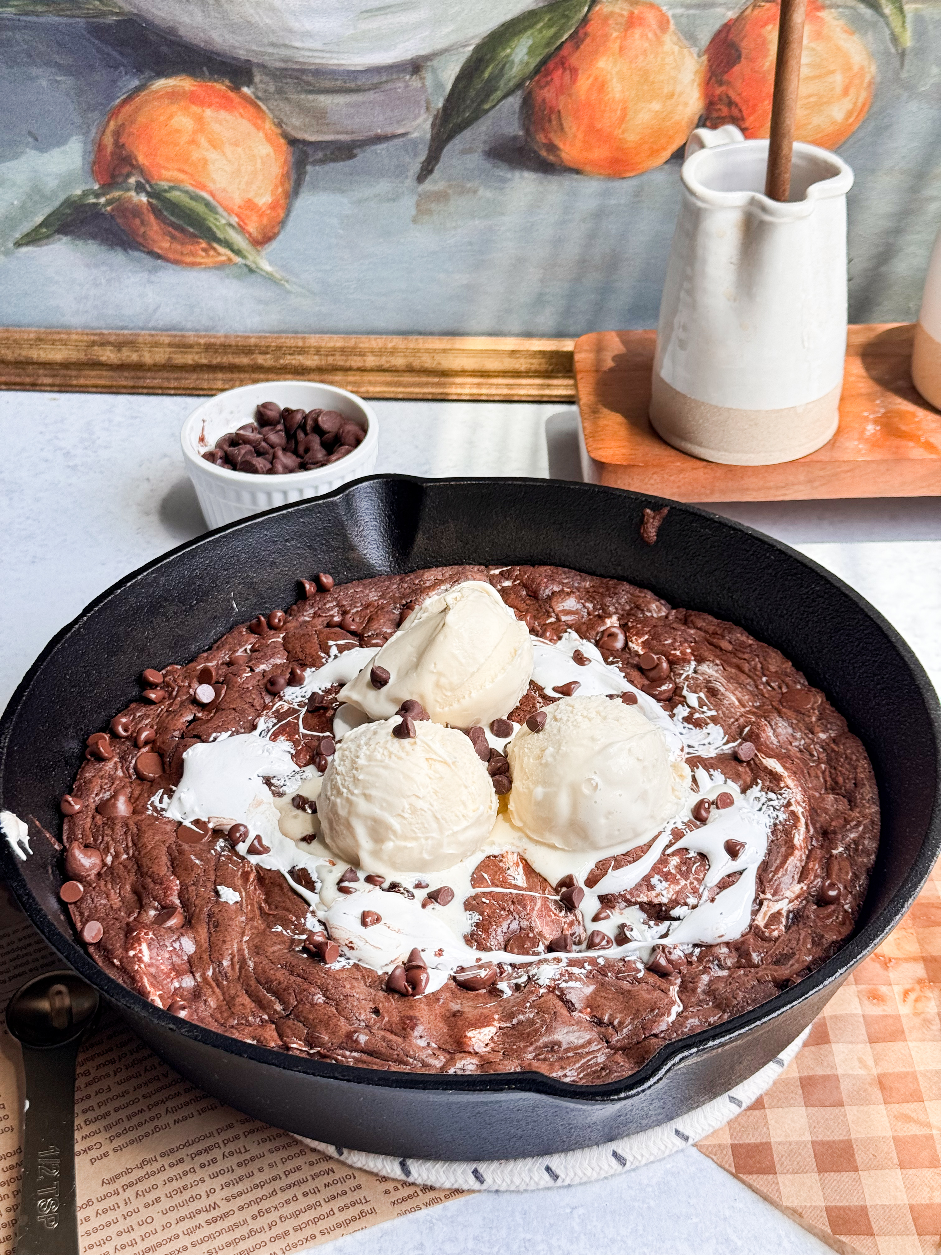 Gooey Marshmallow Brownie Skillet